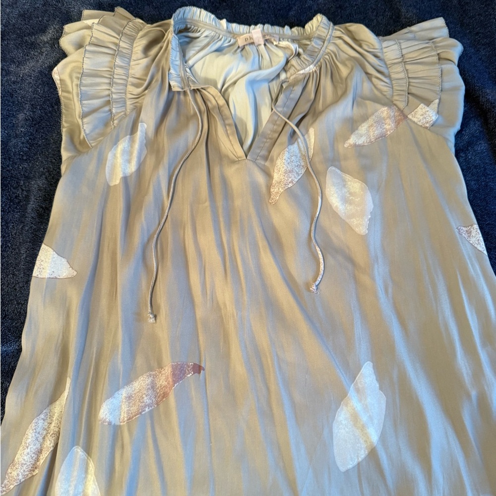 Philosophy Cream Blouse with Silver Accents